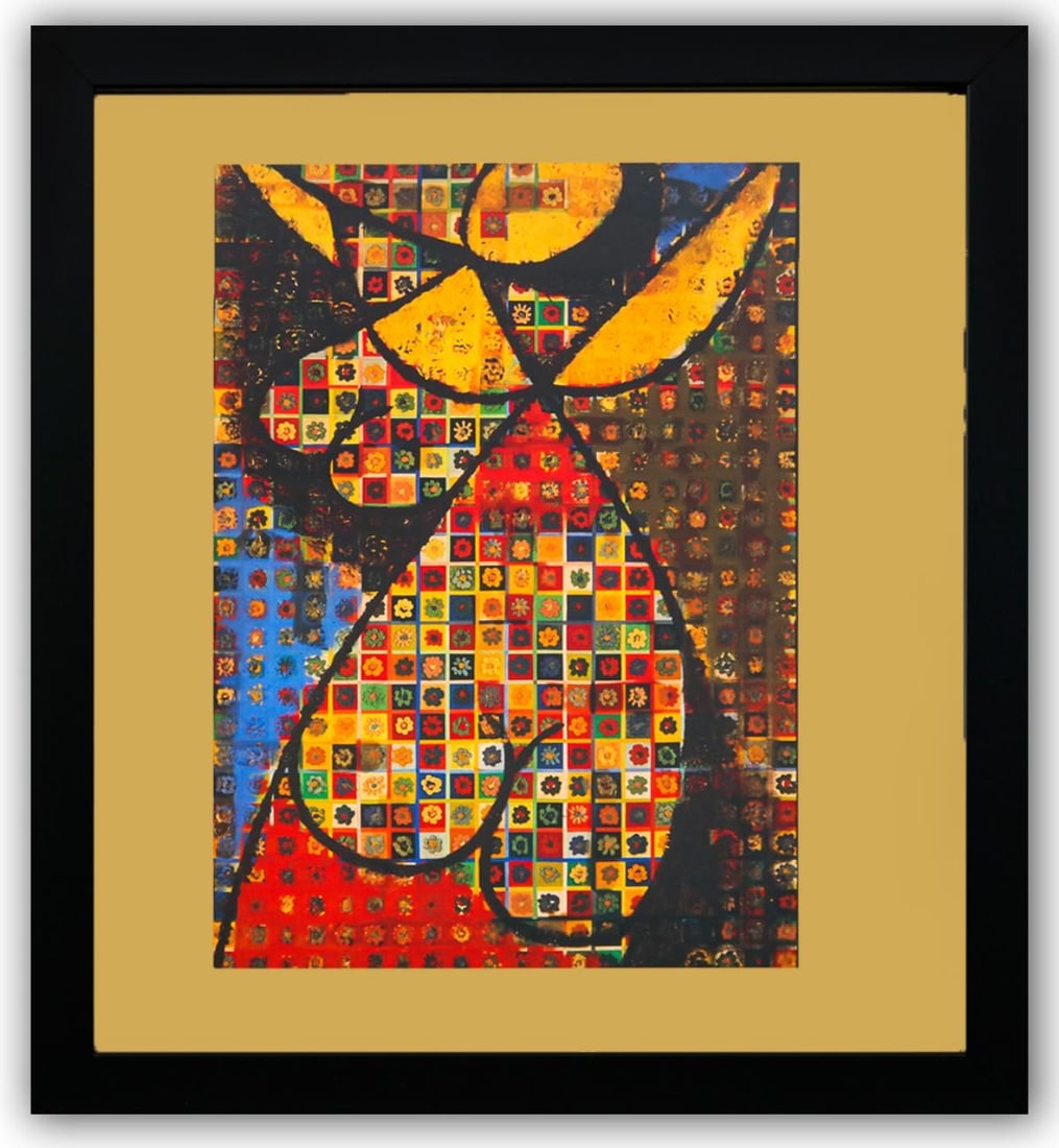 Victor Vasarely- Heliogravure Print "Untitled": Artist: Victor Vasarely. Medium: Heliogravure Print. Title: Untitled. Size: 11" x 10". Measures approx. 13" x 12" (framed). Additional: Custom Framed. Reference#: 21545.