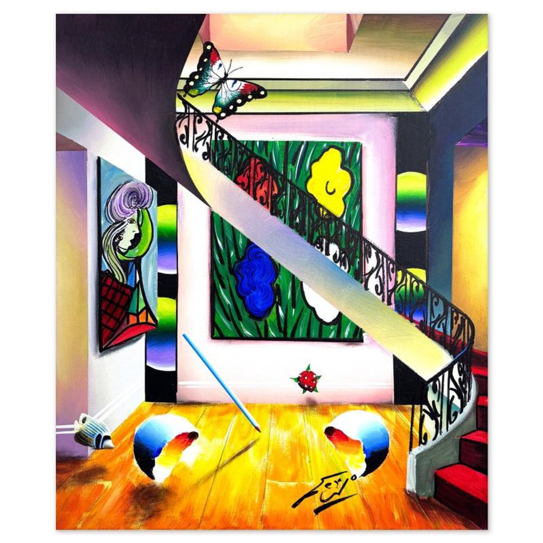 Ferjo, Hand Signed Original Painting on Canvas with Letter of Authenticity. (1 of 2)