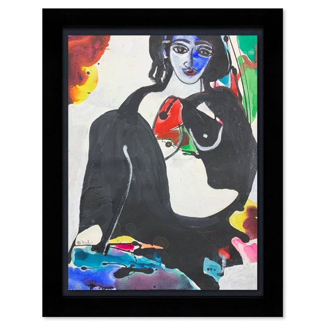 Jenik Cook, Framed Hand Signed Original Painting with Letter of Authenticity.: This is an original acrylic painting on paper by Jenik Cook. Hand signed by the artist, it includes Letter of Authenticity. This piece comes from the artist's personal collection. Measures approximate