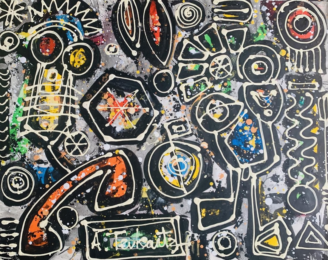 Ara Tevkantz (b. 1956)- Mixed media on paper (1 of 1)