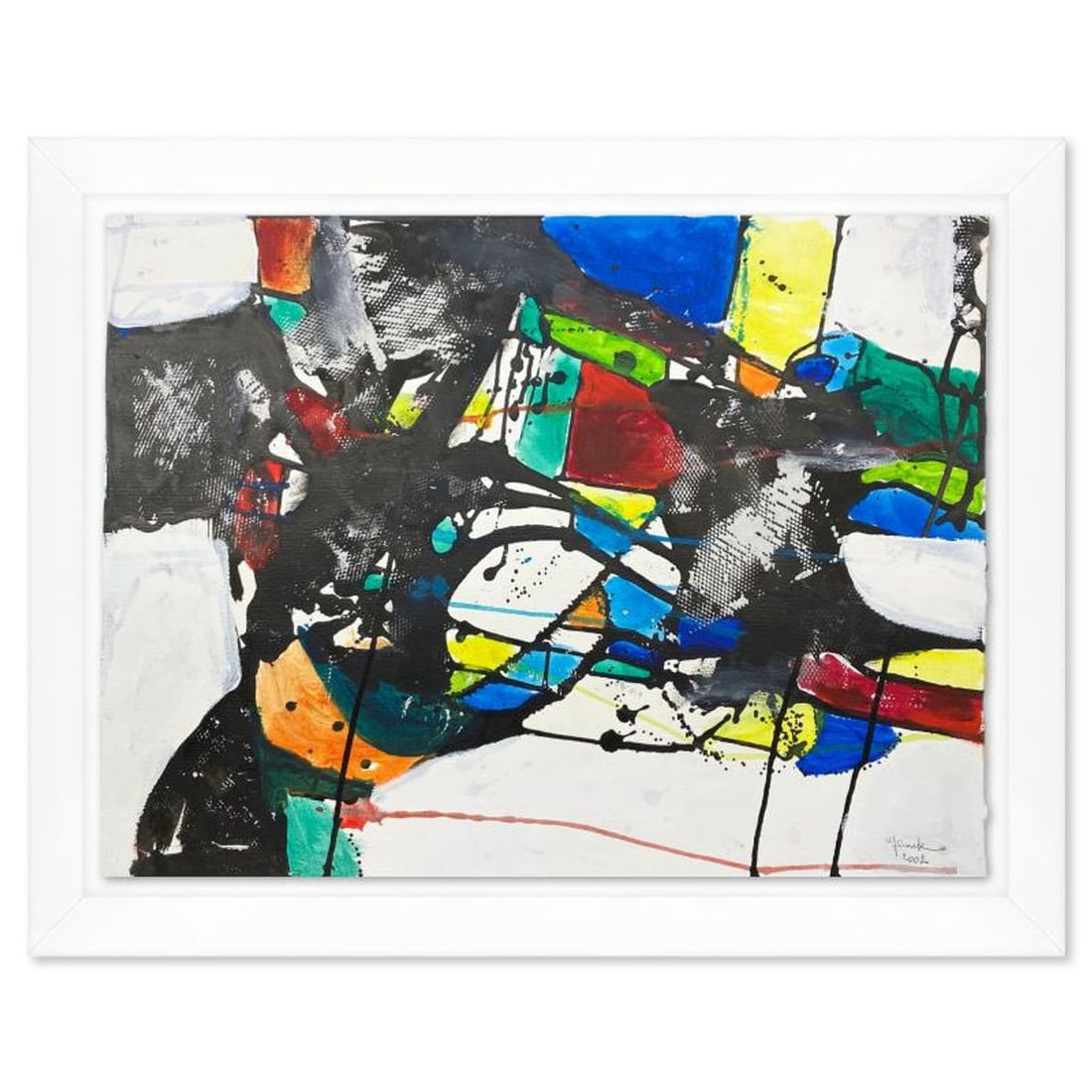Jenik Cook, Framed Original Acrylic Painting, Hand Signed, Letter of Authenticity.: This is an original acrylic painting on paper by Jenik Cook. Hand signed by the artist, it includes Letter of Authenticity. This piece comes from the artist's personal collection. Measures approximate