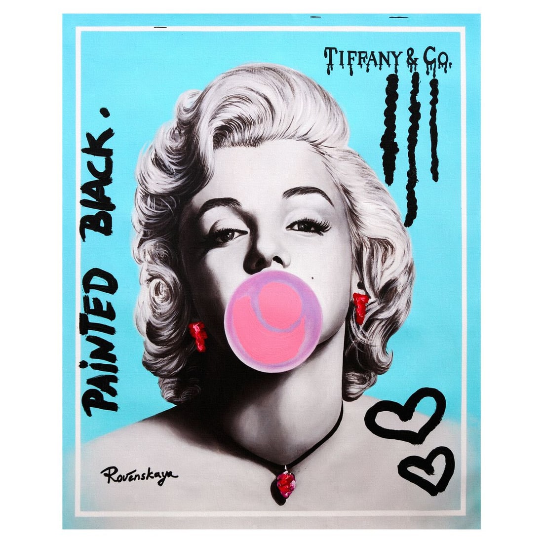 Nastya Rovenskaya- Mixed Media on Canvas "Bubble Gum" (1 of 2)