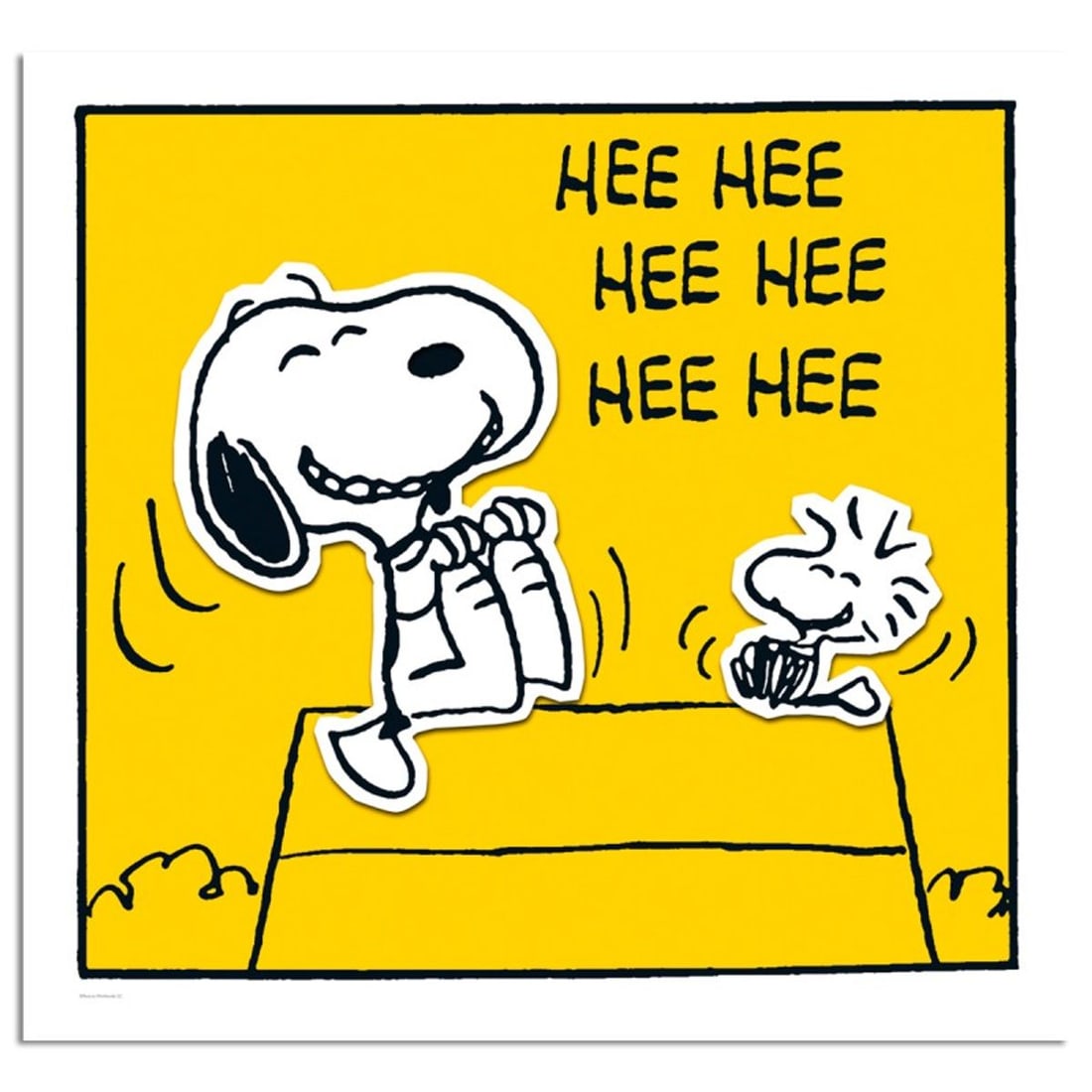 Peanuts, "Hee Hee Hee Hee: Yellow" Hand Numbered Canvas Limited Edition Fine Art Print with: A vibrant and striking edition portraying the simple yet emotive art of Charles. M. Schulz, creator of PEANUTS . You'll love the color, it really POPS in person! It looks incredible on the wall and wi
