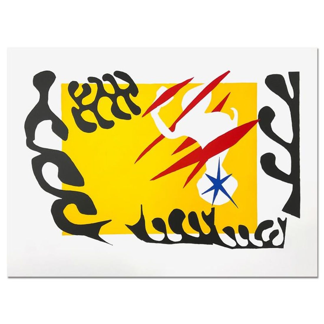 Henri Matisse 1869-1954 (After), "Le Cauchemar de l'Elephant Blanc" Limited Edition Lithograph with: Le Cauchemar de l'Elephant Blanc is a limited edition lithograph by Henri Matisse (1869-1954). This piece comes from an edition of 200 authorized by the Matisse Estate; the edition number is not on th