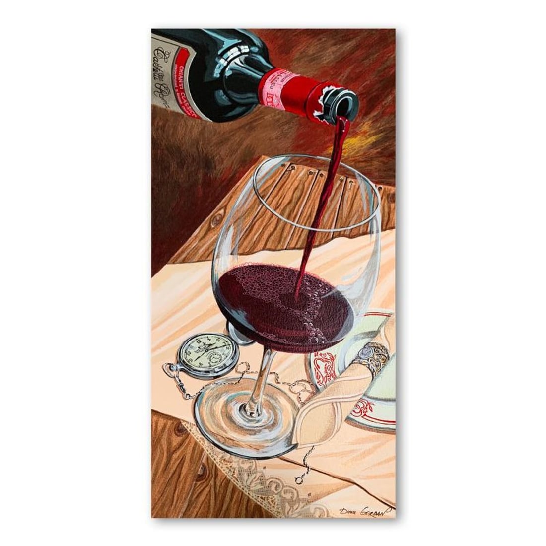 Dima Gorban, "Temptation" Hand Signed Limited Edition Serigraph on Paper with Letter of: Temptation is a limited edition serigraph on paper by Dima Gorban. It is numbered and hand signed and includes a letter of authenticity. Measures approximately 25.5" x 11.5" (image). Reference#: