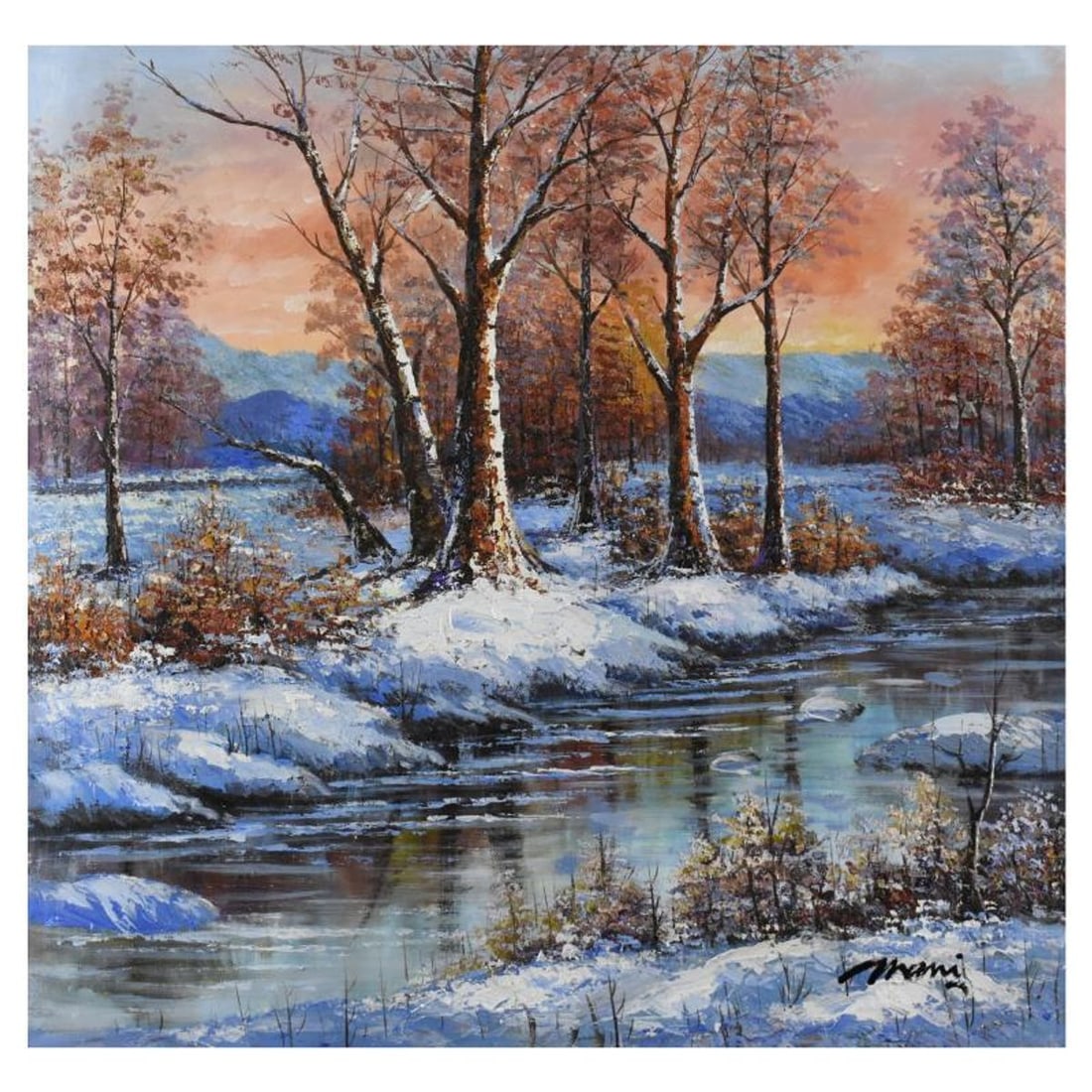 Mani, Original Acrylic Painting on Canvas (46" x 46"), Hand Signed with Letter of Authenticity. (1 of 2)