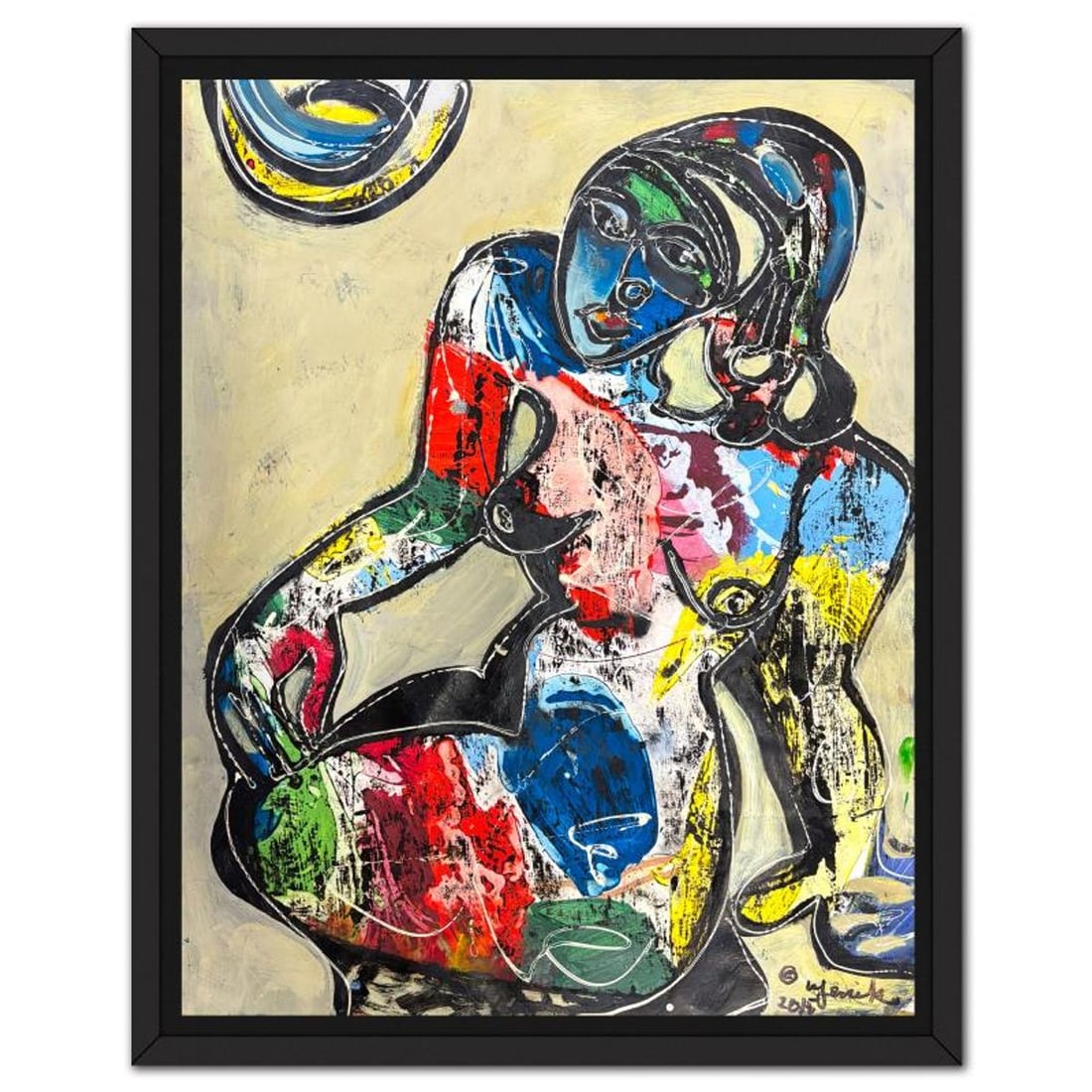 Jenik Cook, Framed Hand Signed Original Painting with Letter of Authenticity.: This is an original acrylic painting on paper by Jenik Cook. Hand signed by the artist, it includes Letter of Authenticity. This piece comes from the artist's personal collection. Measures approximate