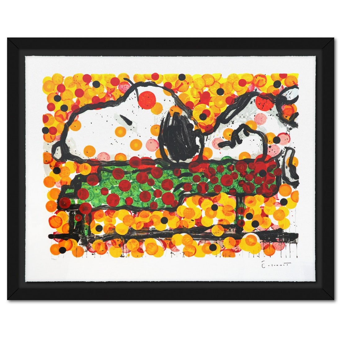Tom Everhart- Hand Pulled Original Lithograph "Play that Funky Music": Artist: Tom Everhart. Medium: Hand Pulled Original Lithograph. Title: Play that Funky Music. Size: 27" x 34". Measures approx. 32" x 39" (framed). Signature: Hand signed and numbered. Certificate of A