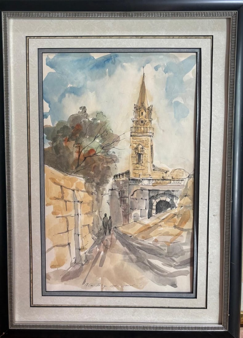Alex Firely- Watercolor on paper: Artist: Alex Firely. Medium: Watercolor on paper. Measures approx. 16" x 22" (framed). Reference#: 33387.