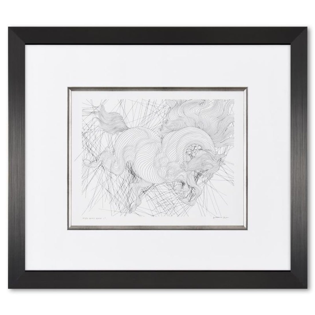 Guillaume Azoulay, "Etude GXXH" Framed Original Drawing, Hand Signed with Letter of Authenticity (1 of 2)