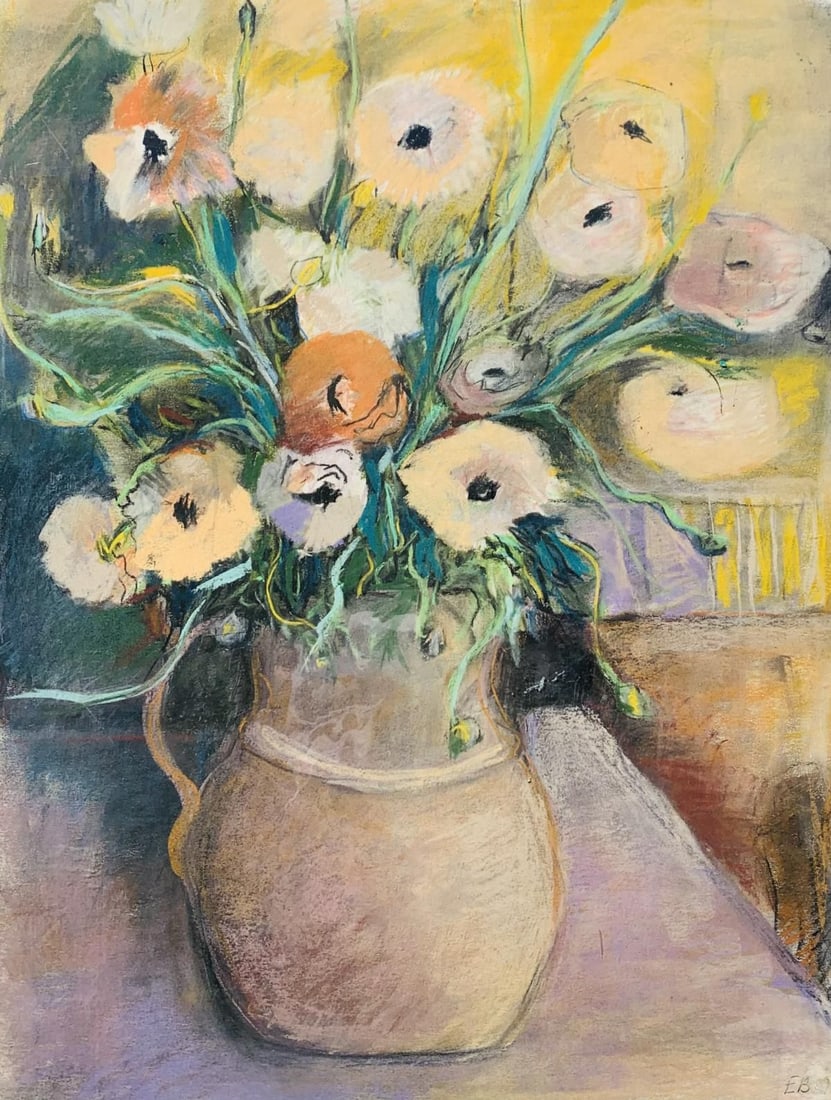 E.B- Original pastel on paper: Artist: E.B. Medium: Original pastel on paper . Size: 18" x 24". Signature: Signed. Reference#: 37465.