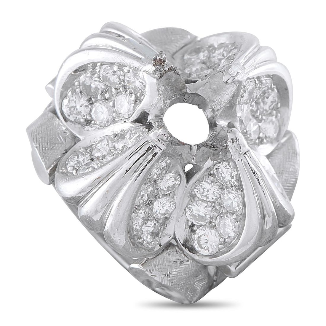 PLATINUM 2.10CT DIAMOND MOUNTING RING (1 of 3)