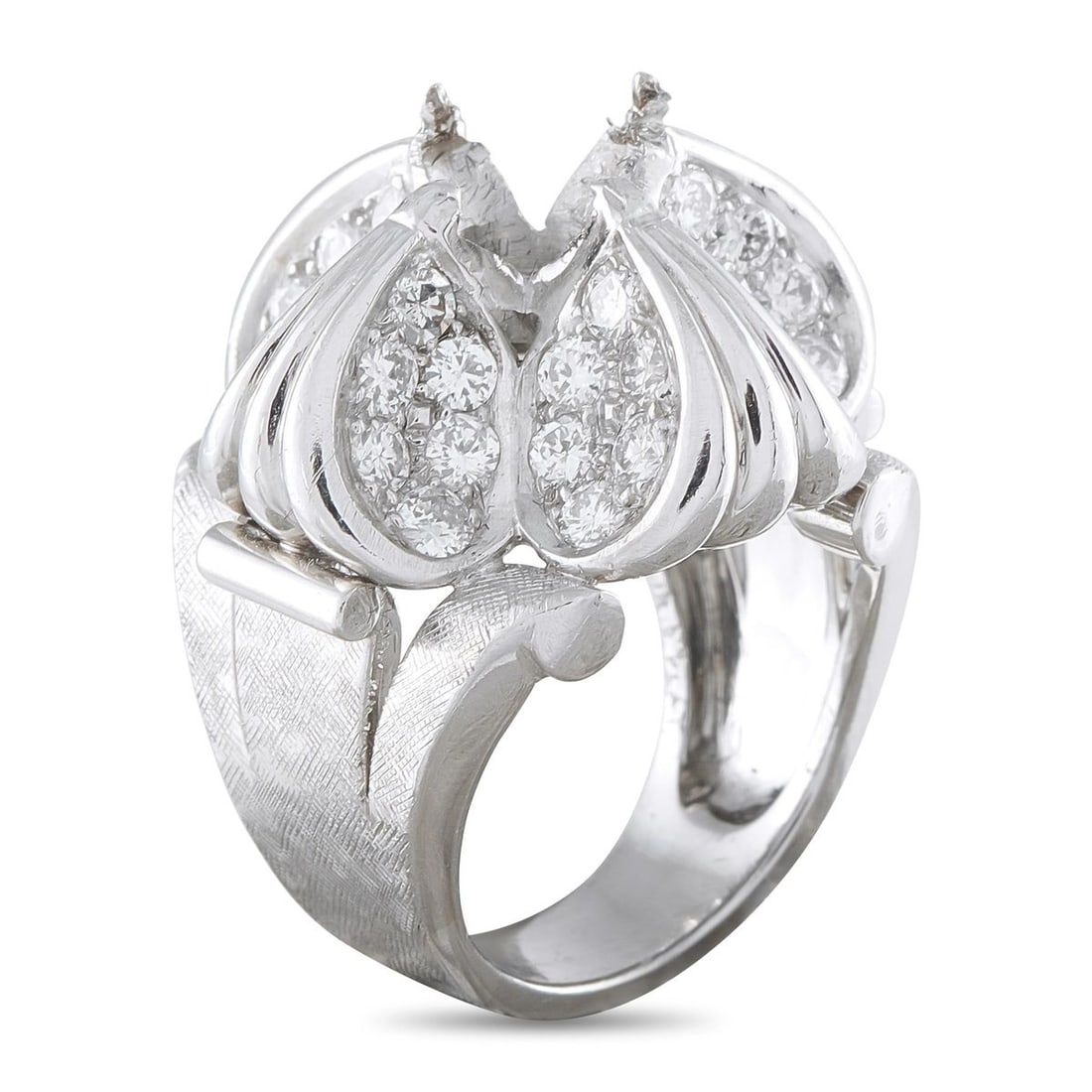 PLATINUM 2.10CT DIAMOND MOUNTING RING - 2
