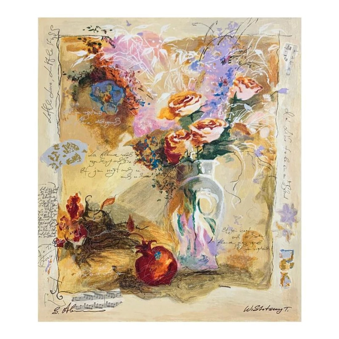 Alexander Galtchansky (1959-2008) and Tanya Wissotzky (1959-2006), Hand Signed Limited Edition: This is a limited edition serigraph on canvas by Alexander Galtchansky (1959-2008) and Tanya Wissotzky (1959-2006). It is numbered and hand signed and includes a letter of authenticity. Measures appro