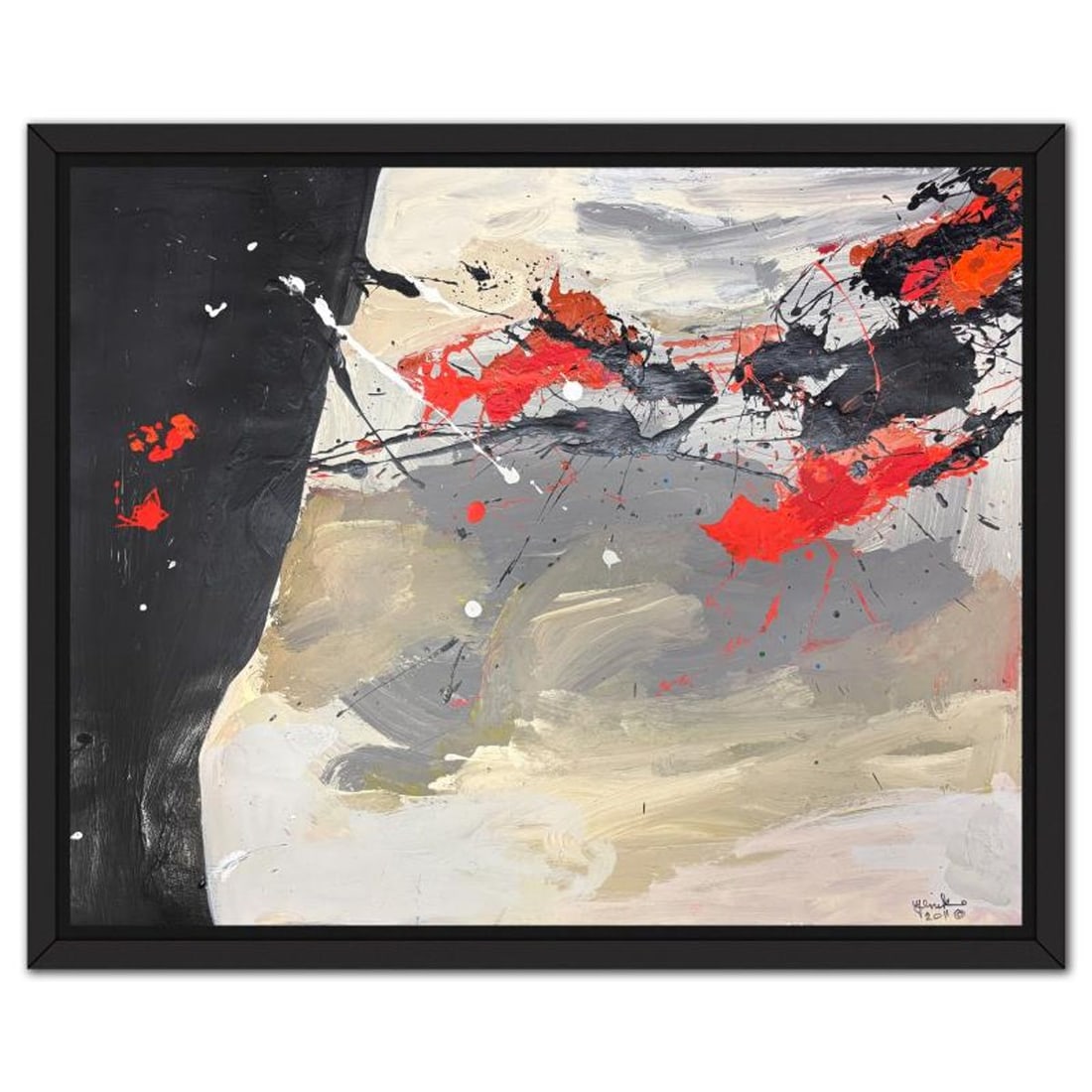 Jenik Cook, Framed Hand Signed Original Painting with Letter of Authenticity.: This is an original acrylic painting on paper by Jenik Cook. Hand signed by the artist, it includes Letter of Authenticity. This piece comes from the artist's personal collection. Measures approximate