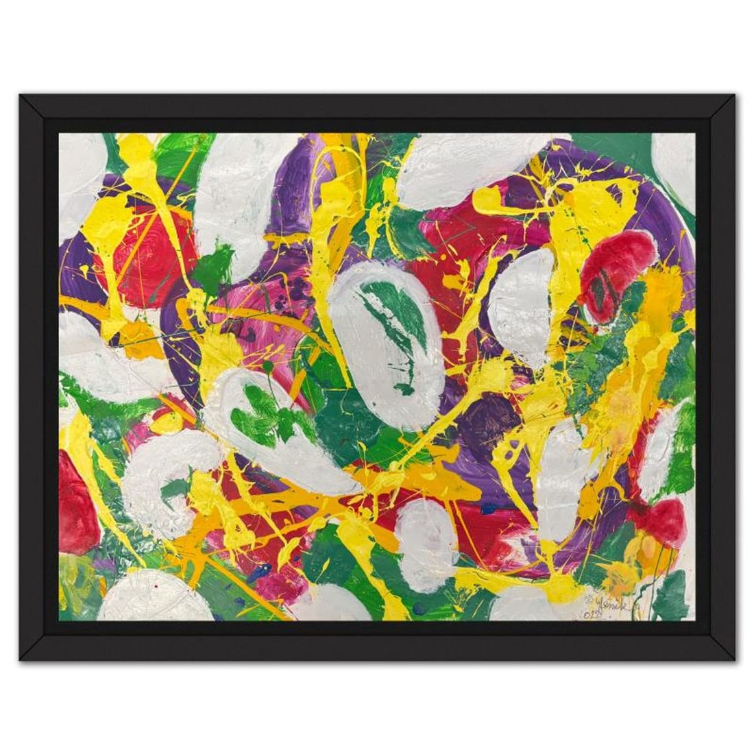 Jenik Cook, Framed Hand Signed Original Painting with Letter of Authenticity.: This is an original acrylic painting on paper by Jenik Cook. Hand signed by the artist, it includes Letter of Authenticity. This piece comes from the artist's personal collection. Measures approximate