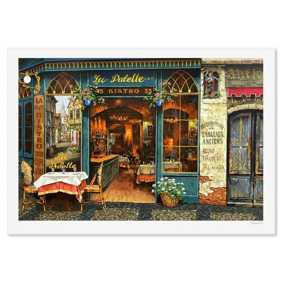 Viktor Shvaiko, "La Palette (White)" Limited Edition Printer's Proof Serigraph (28" x 42"), Numbered: La Palette (White) is a limited edition printer's proof serigraph on paper by Viktor Shvaiko, numbered 1/3 and hand signed by the artist. Includes Letter of Authenticity. Measures approx. 32.5" x 46" 