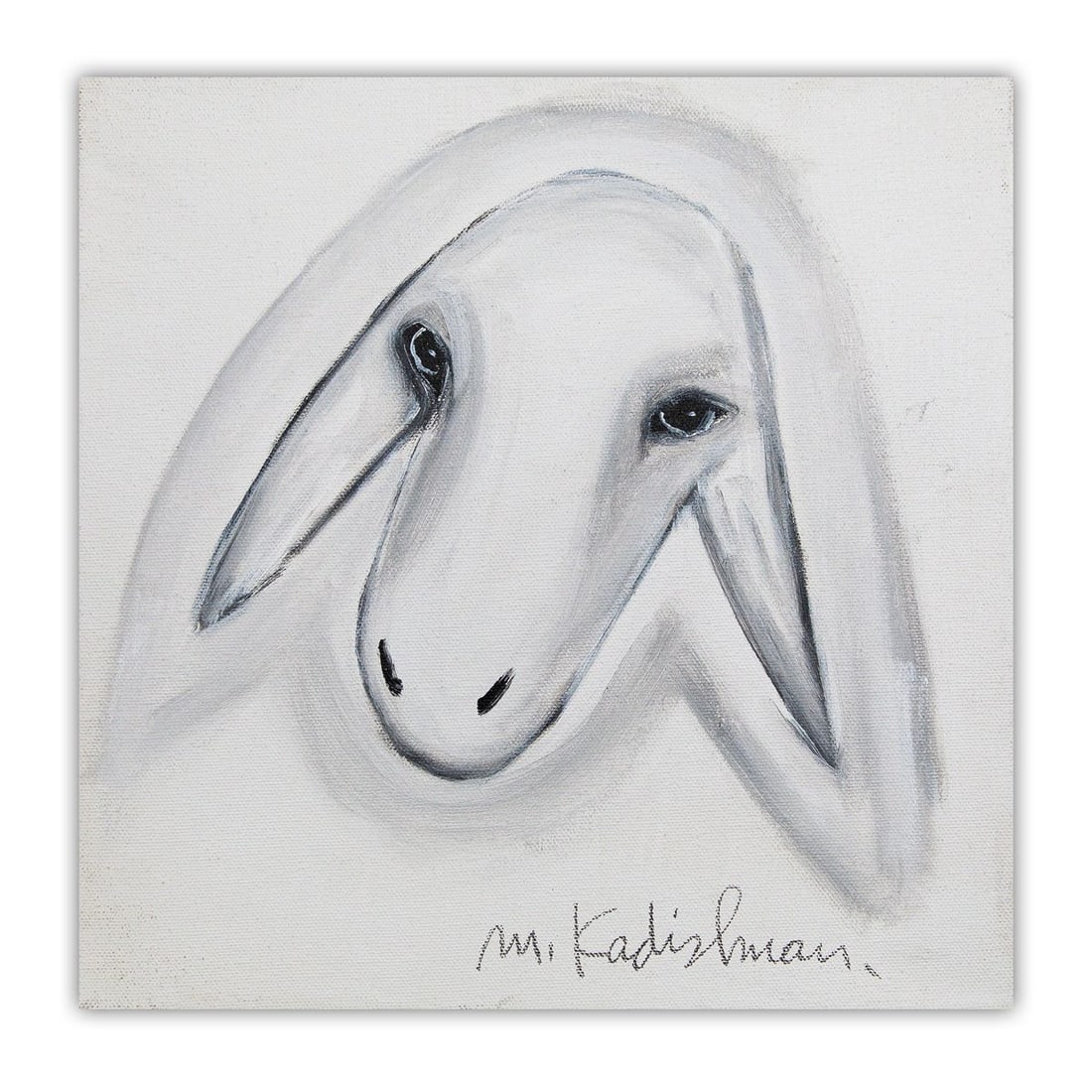 Menashe Kadishman- Original Acrylic on Canvas "Untitled" (1 of 2)