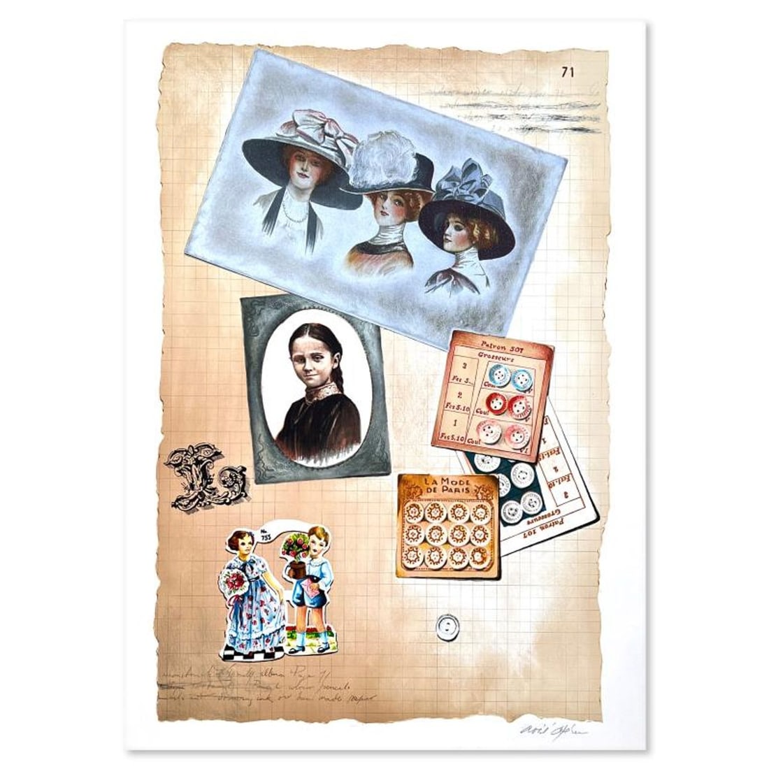 Arie Azene, "Family Album II" Hand Signed, Numbered Limited Edition with Letter of Authenticity. (1 of 2)