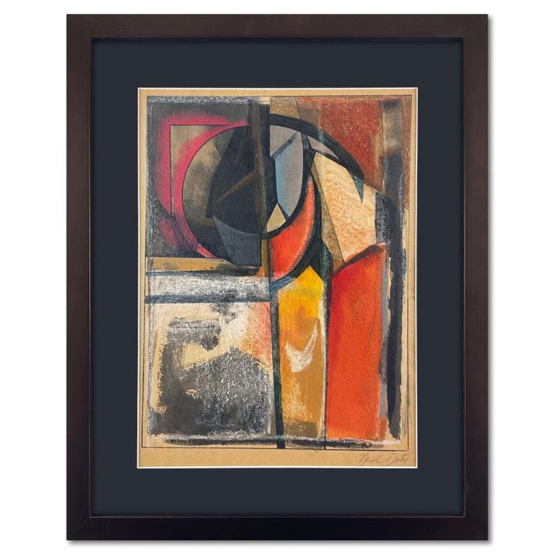Neal Doty (1941-2016), Framed Original Mixed Media Drawing, Hand Signed with Letter of Authenticity. (1 of 2)