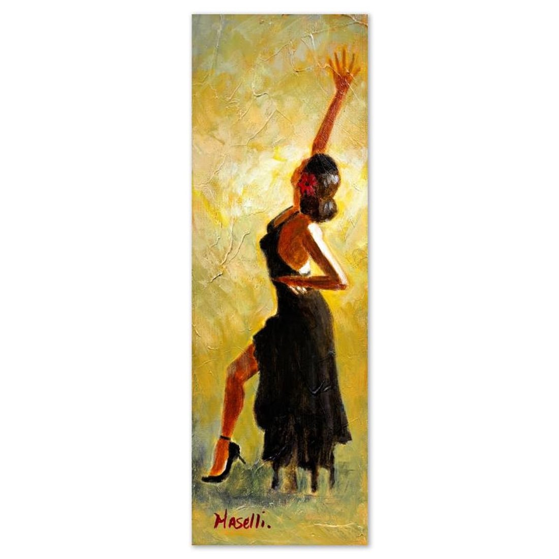 Michael Maselli, Original Painting on Canvas, Hand Signed with Letter of Authenticity.: This is an original painting on stretched canvas by Michael Maselli, hand signed by the artist. Includes Letter of Authenticity. Measures approx. 24" x 8" (image).