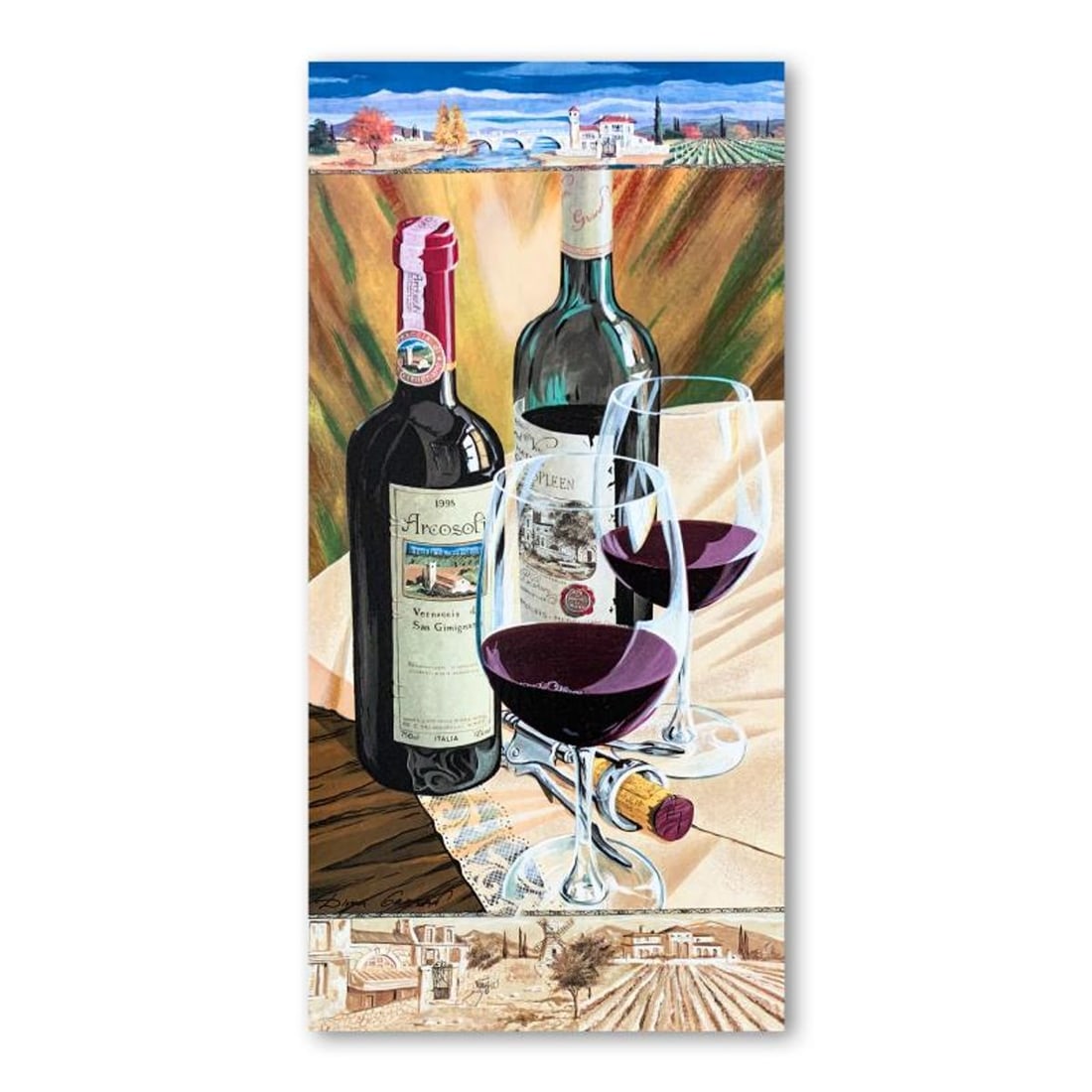 Dima Gorban, "Celebration" Hand Signed Limited Edition Serigraph on Paper with Letter of: Celebration is a limited edition serigraph on paper by Dima Gorban. It is numbered and hand signed and includes a letter of authenticity. Measures approximately 18" x 8" (image). Reference#: 90643.