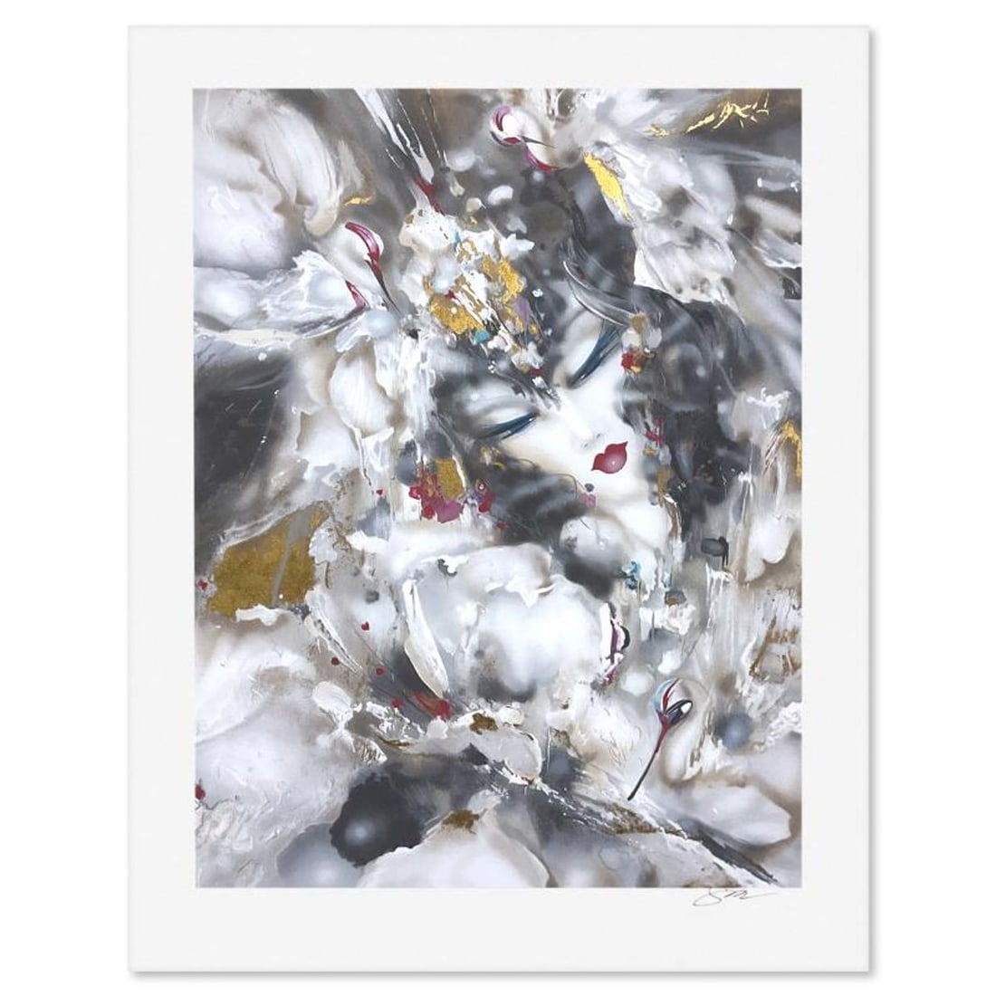 Suzanne Marie, "Interlude" Limited Edition Printer's Proof Serigraph, Numbered and Hand Signed with: Interlude is a limited edition printer's proof serigraph on paper by Suzanne Marie, numbered and hand signed by the artist. Includes Letter of Authenticity. Measures approx. 28.5" x 22" (border), 24" 
