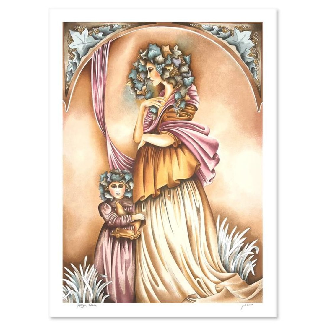 Haya Ran, "The Nanny" Hand Signed, Numbered Limited Edition with Letter of Authenticity.: The Nanny is a limited edition on paper by Haya Ran. The piece comes hand signed by the artist, numbered, and with a letter of authenticity. Measures approximately 17.5" x 24.5". Reference#: 93297.