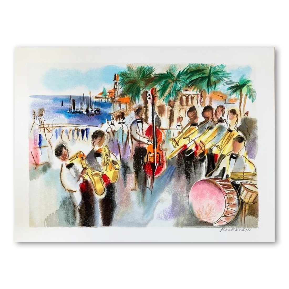 Michael Rozenvain, Hand Signed Limited Edition Serigraph on Paper with Letter of Authenticity.: This is a limited edition serigraph on paper by Michael Rozenvain. It is numbered and hand signed and includes a letter of authenticity. Measures approximately 12" x 16.5" (image). Reference#: 93451.