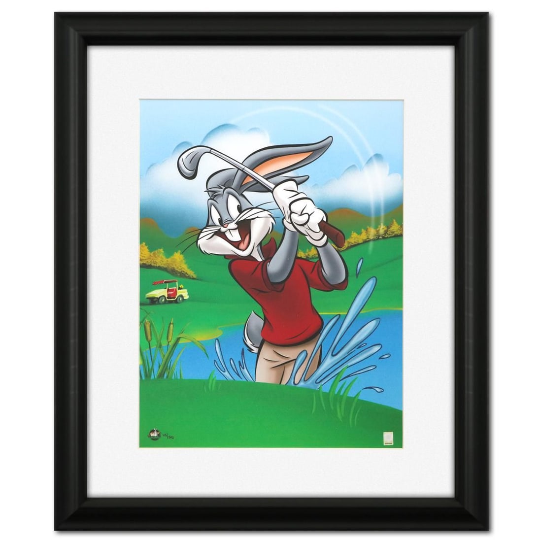 Warner Bros.- Giclee on Paper "Blastin Bugs": Artist: Warner Bros.. Medium: Giclee on Paper. Title: Blastin Bugs. Size: 15.5" x 12". Measures approx. 23" x 19" (framed). Additional: "Blastin Bugs" is a limited edition giclee on paper from Warner 