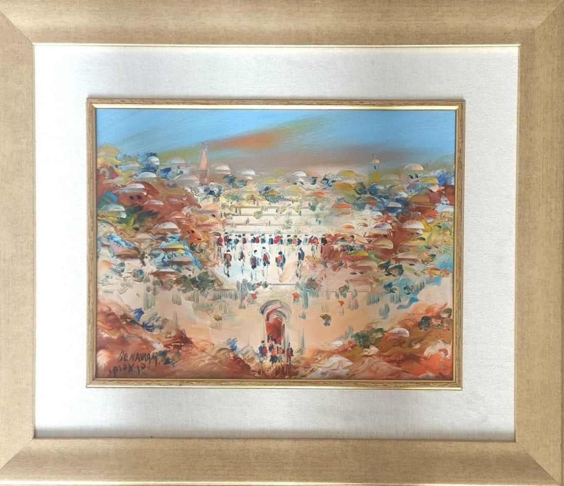 Ben Avram- Original oil on canvas: Artist: Ben Avram. Medium: Original oil on canvas. Measures approx. 12" x 16" (framed). Signature: Hand Signed by artist. Reference#: 82594.