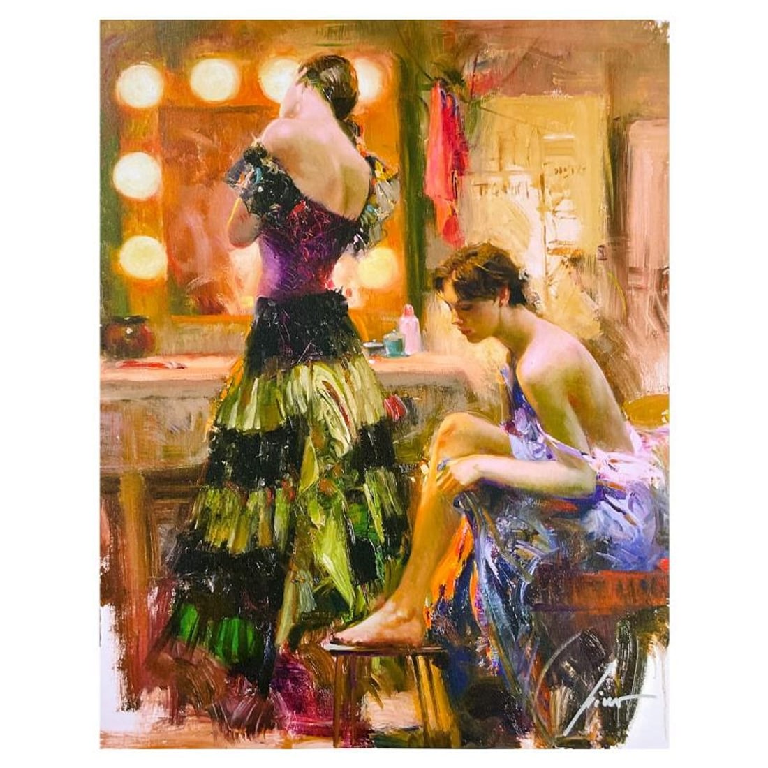 Pino (1939-2010) "Almost Ready" Limited Edition on Canvas, Numbered and Hand Signed with Certificate: Almost Ready is a limited edition giclee on canvas by Pino (1939-2010), numbered and hand signed by the artist. Includes Certificate of Authenticity. Measures approx. 20" x 16" (image). Reference#: 93