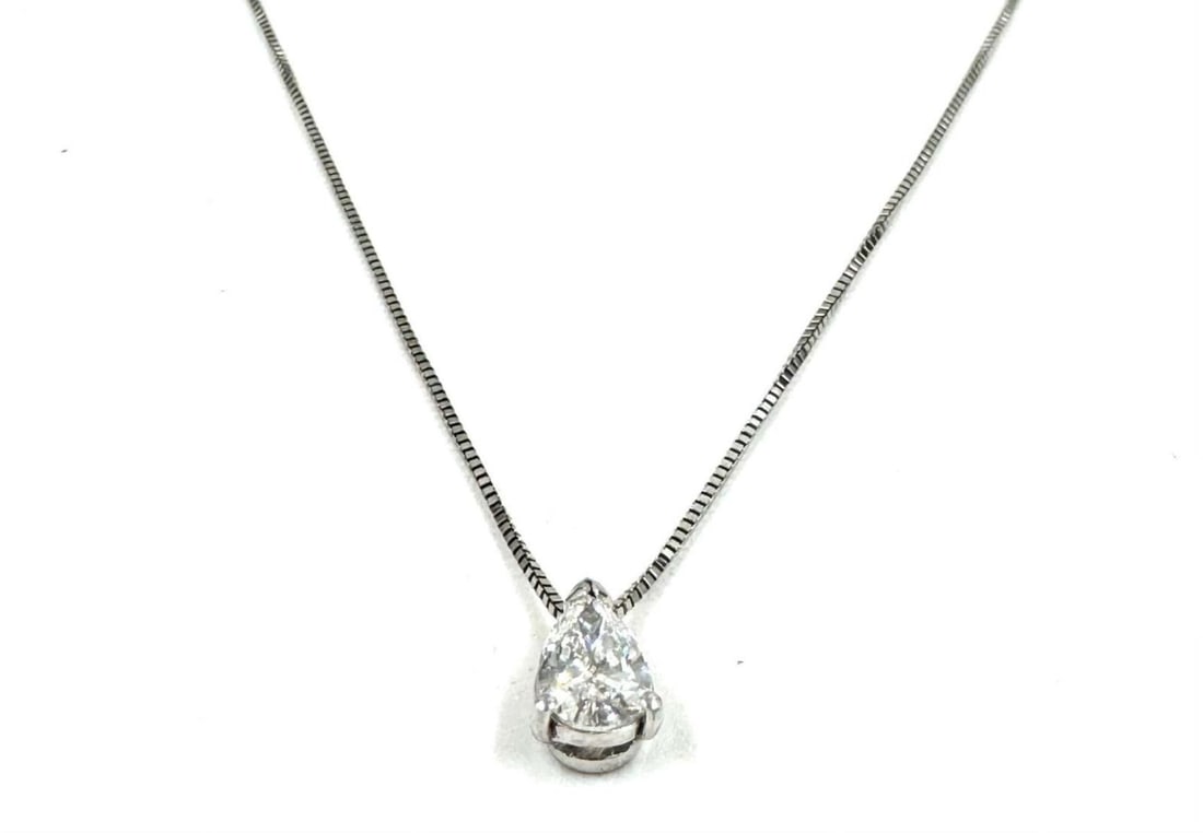 14kt White Gold 0.81ctw Diamond Pendant: Jewelry Description Description: One 14k white gold pendant, set with lab grown diamonds. Jewelry Weight: 2.57 Grs Total Diamonds Weight: 0.81 Cts Precious Metal: 14kt White Gold Certificate Number: D