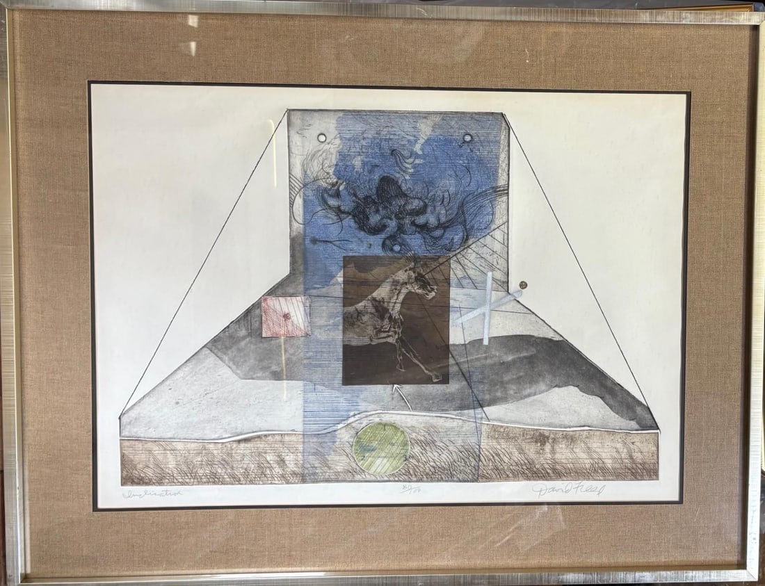 David Freed- Etching: Artist: David Freed. Medium: Etching. Measures approx. 24" x 30" (framed). Signature: Hand signed and numbered. Additional: Amer.B. 1936. Reference#: 33304.