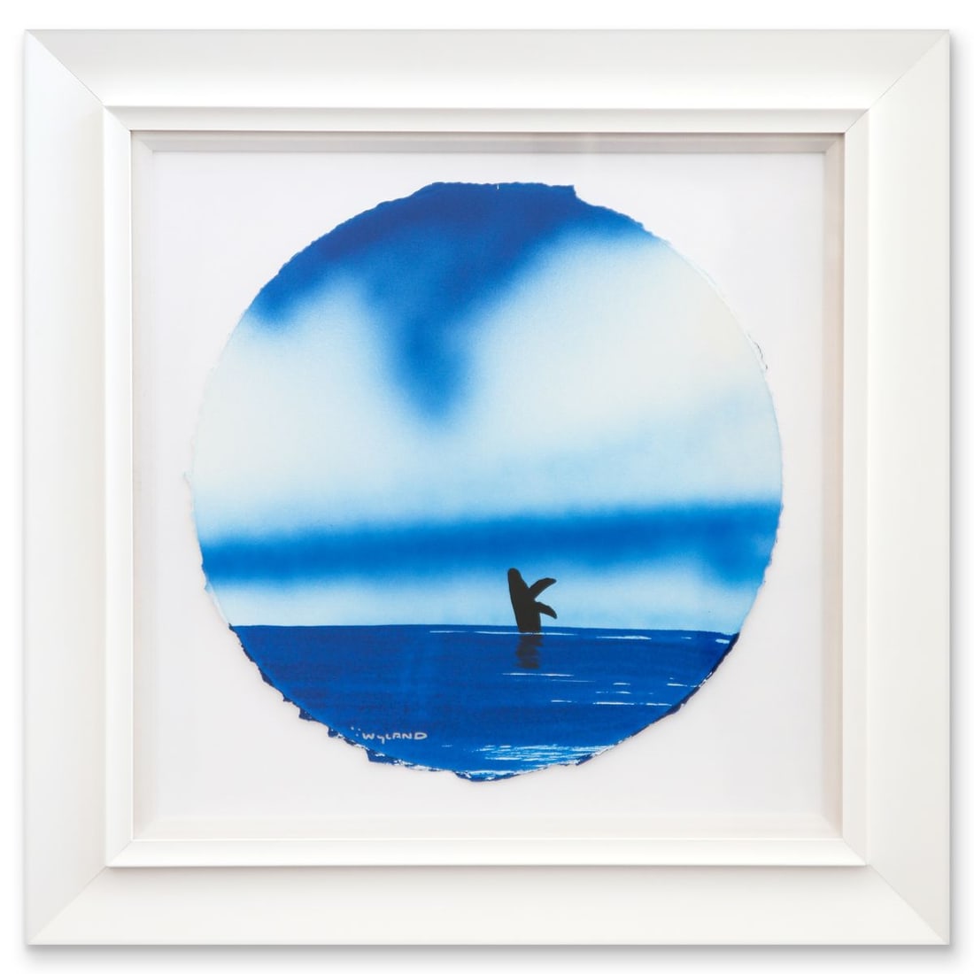 Wyland- Original Watercolor Painting on Deckle Edge Paper "Humpback": Artist: Wyland. Medium: Original Watercolor Painting on Deckle Edge Paper. Title: Humpback. Size: 19" x 19". Measures approx. 30" x 30" (framed). Signature: Hand signed. Certificate of Authenticity: