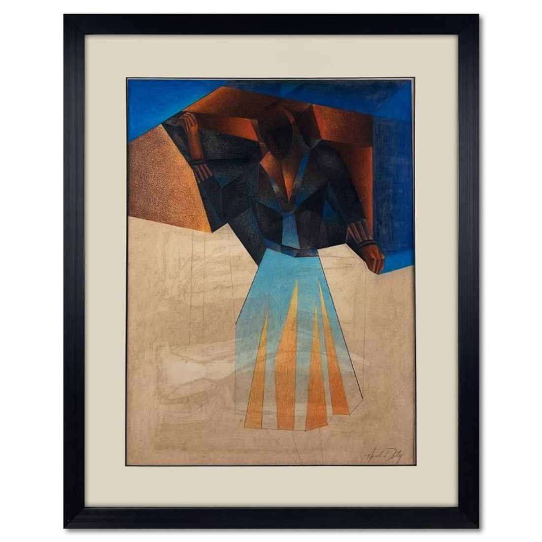 Neal Doty (1941-2016), Framed Original Mixed Media Drawing, Hand Signed with Letter of Authenticity.: This is an original mixed media drawing on paper by Neal Doty (1941-2016), hand signed by the artist. This piece comes custom framed. Includes Letter of Authenticity. Measures approx. 25" x 31"