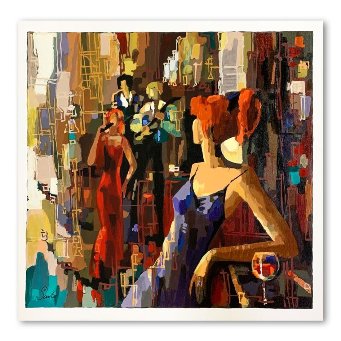 Nelly Panto, "Waiting for You" Hand Signed Limited Edition Serigraph on Paper with Letter of: Waiting for You is a limited edition serigraph on paper by Nelly Panto that is numbered, hand signed and accompanied by a letter of authenticity. Measures approximately 23" x 22.5" (border), 21" x