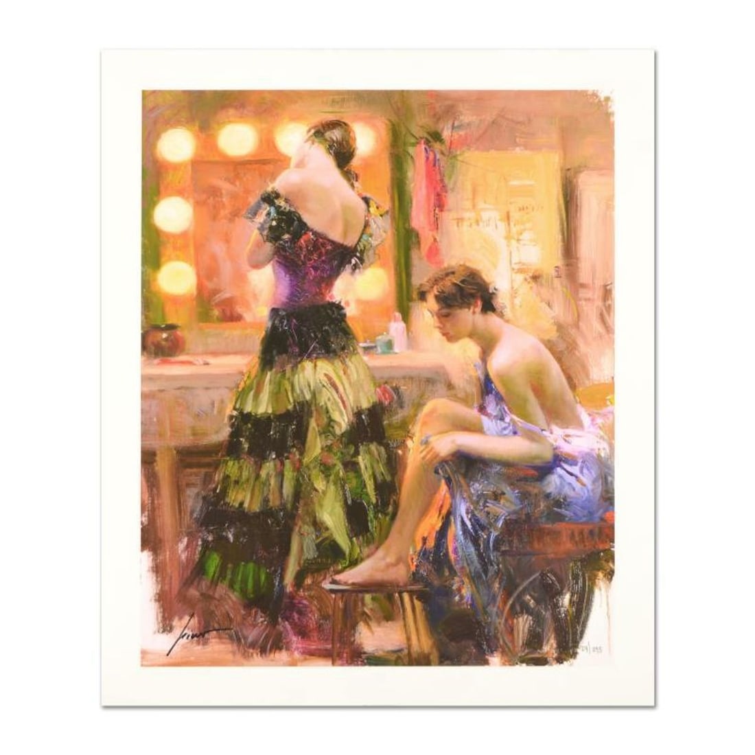 Pino (1939-2010), "Almost Ready" Hand Signed Limited Edition with Certificate of Authenticity.: Almost Ready is a limited edition giclee on paper by Pino (1939-2010), numbered and hand signed by the artist. Includes Certificate of Authenticity. Measures approximately 20" x 16" (image). Reference