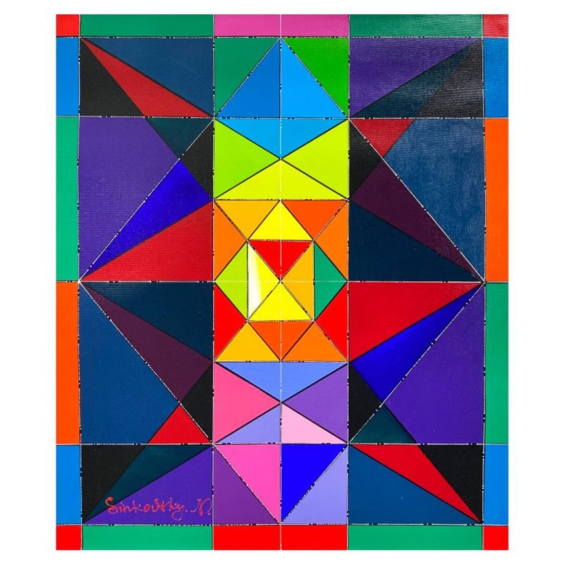 Natalia Sinkovsky, Original Acrylic Painting on Canvas, Hand Signed with Letter of Authenticity (1 of 2)
