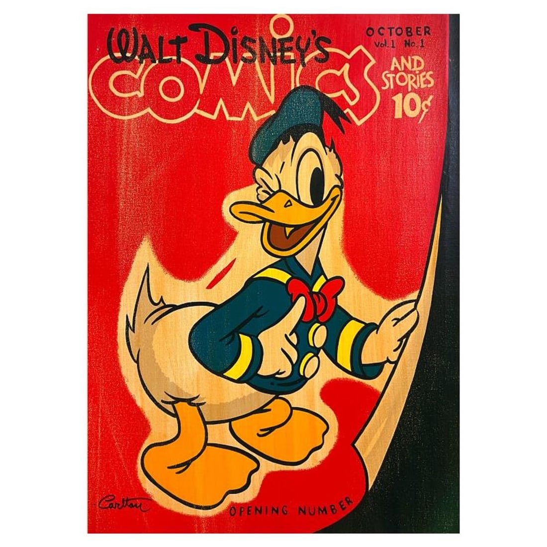 Trevor Carlton, "Donald's Opening Number" Limited Edition on Canvas from Disney Fine Art, Numbered (1 of 2)