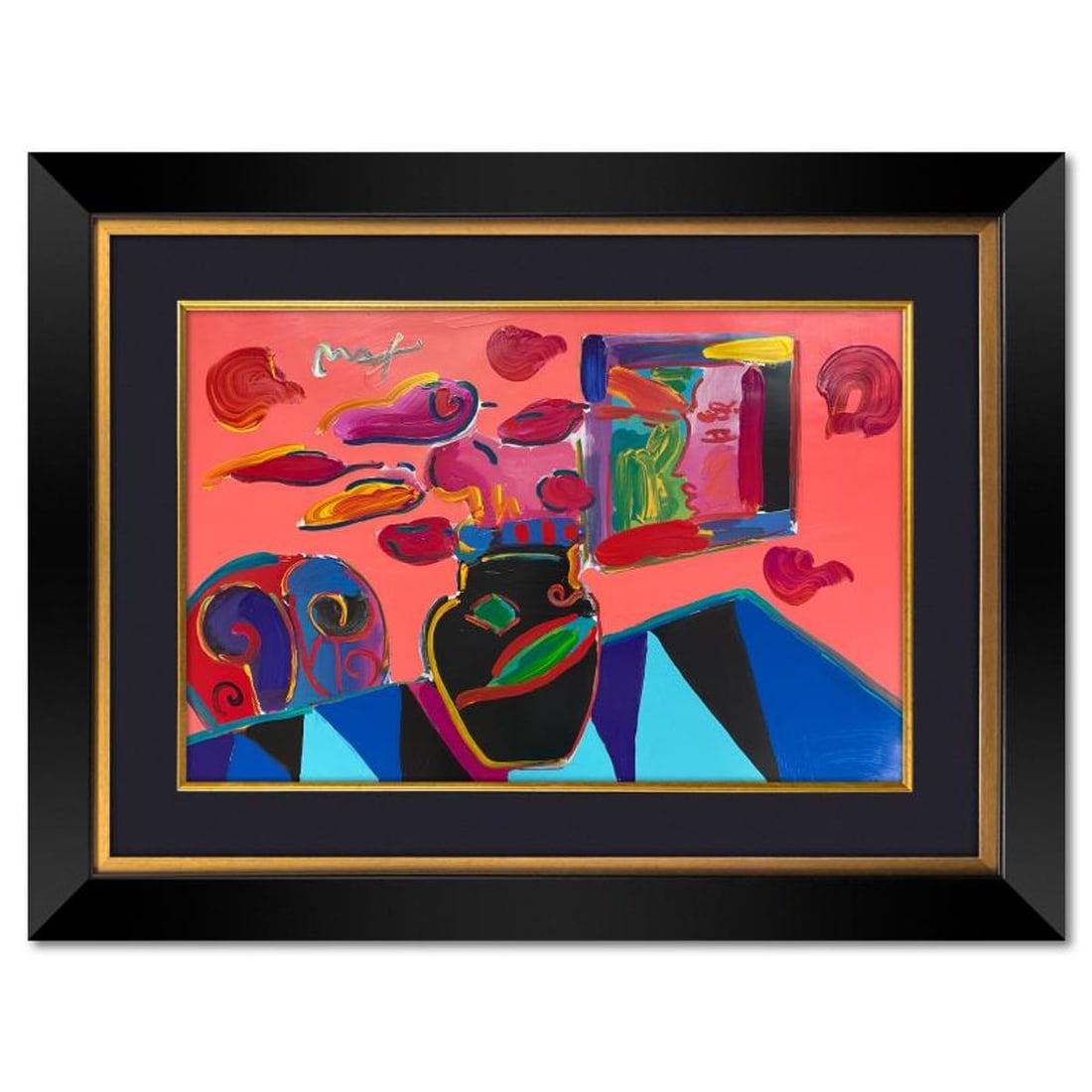 Peter Max, "The Room" Framed One-of-a-Kind Acrylic Mixed Media (36.5" x 48.5"), Hand Signed with (1 of 3)