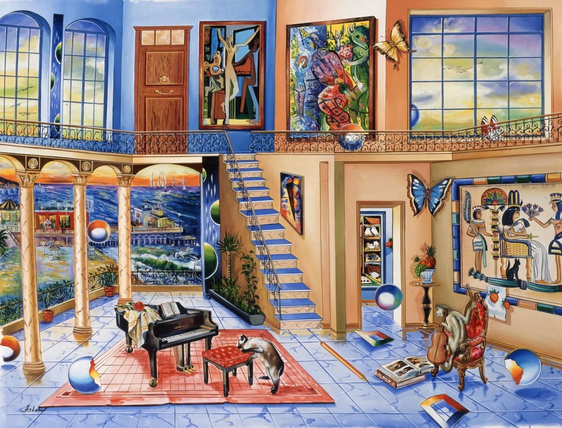 Alexander Astahov- Original Giclee on Canvas "Old Eygpt": Artist: Alexander Astahov. Medium: Original Giclee on Canvas. Title: Old Eygpt. Size: 30" x 40". Signature: Hand Signed by the Artist. Certificate of Authenticity: From the publisher. Reference#: 2084