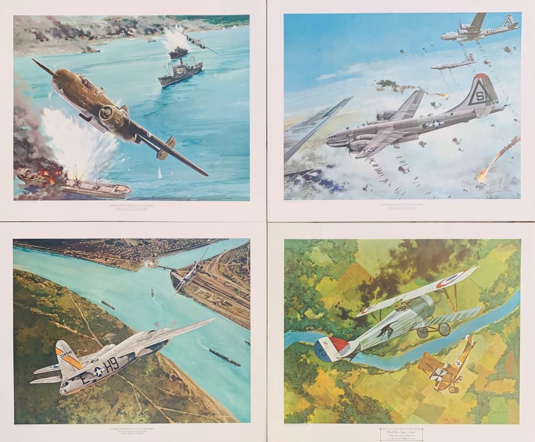 JB Deneen- Collection of 4 Prints on paper: Artist: JB Deneen. Medium: Collection of 4 Prints on paper. Size: 18" x 24". Additional: Measurement per sheet. Reference#: 25125.