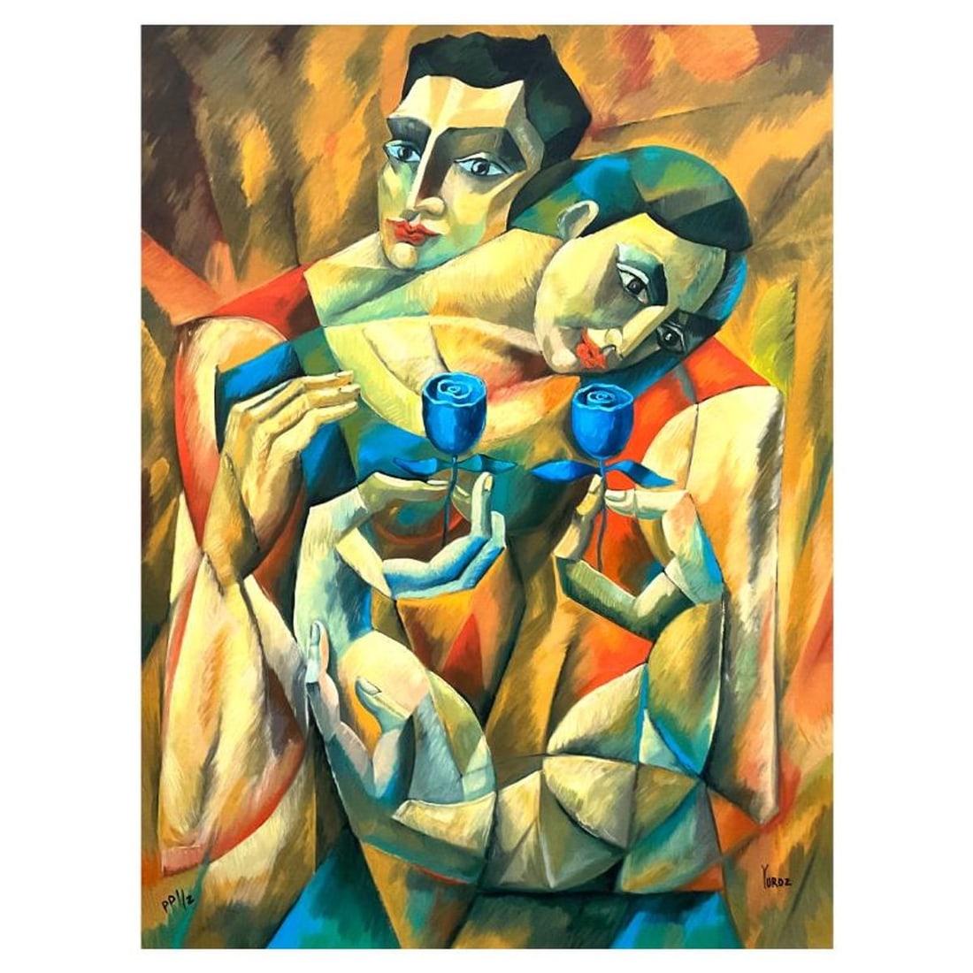 Yuroz, "The Preservation of Love" Limited Edition Printer's Proof Serigraph on Canvas, Numbered 1/2: The Preservation of Love is a limited edition printer's proof serigraph on canvas by Yuroz, numbered 1/2 and hand signed by the artist. Includes Letter of Authenticity. Measures approx. 40" x 30" (ima