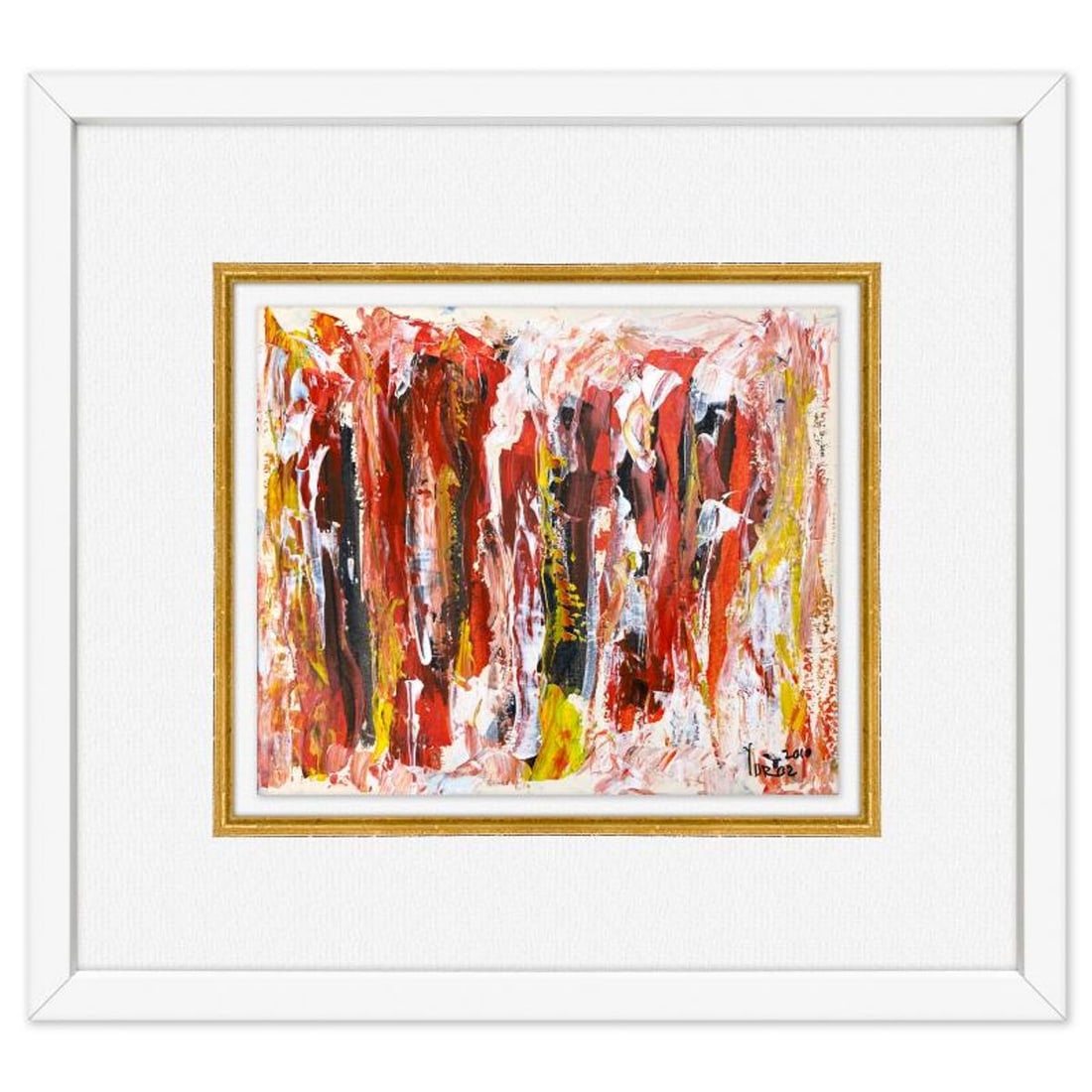 Yuroz, Framed Original Painting, Hand Signed with Letter of Authenticity.: This is an original painting on paper by Yuroz, hand signed by the artist. This piece comes custom framed on linen. Includes Letter of Authenticity. Measures approx. 20" x 18" (frame), 12" x 10" (imag