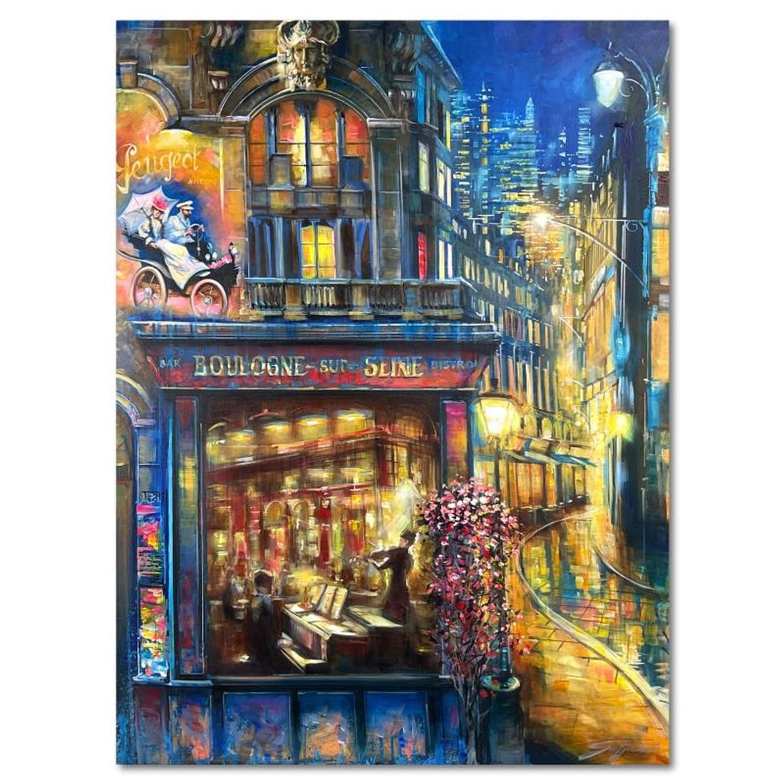 Vadik Suljakov, "Evening Melody" Original Oil Painting on Canvas, Hand Signed with Letter of (1 of 3)