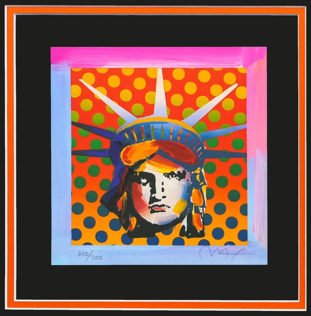 Peter Max- Original Lithograph "Liberty Head" - 2
