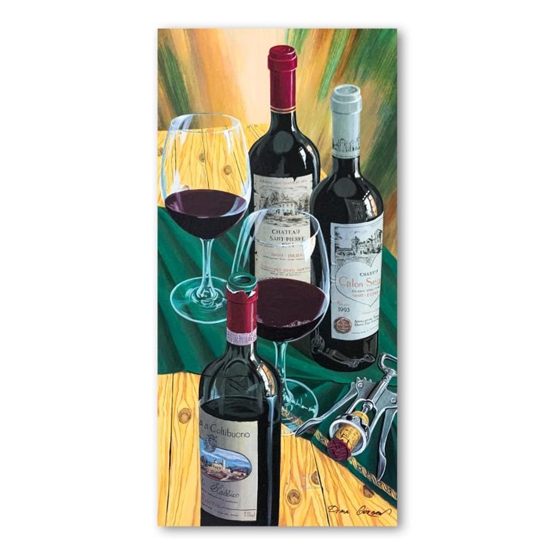 Dima Gorban, "Three for Two" Hand Signed Limited Edition Serigraph on Paper with Letter of: Three for Two is a limited edition serigraph on paper by Dima Gorban. It is numbered and hand signed and includes a letter of authenticity. Measures approximately 18" x 8" (image). Reference#: 90645.