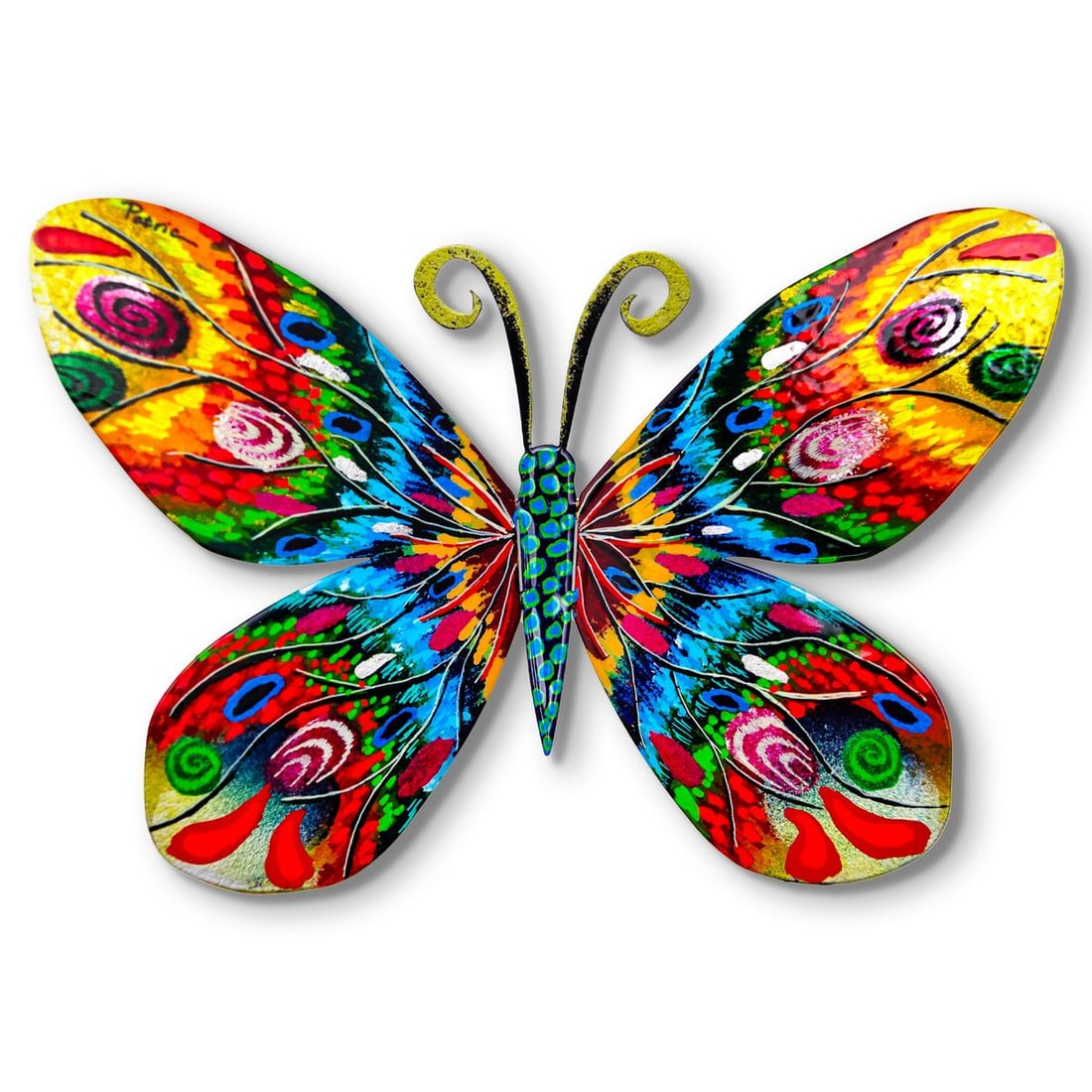 Patricia Govezensky- Original Painting on Cutout Steel "Butterfly": Artist: Patricia Govezensky. Medium: Original Painting on Cutout Steel. Title: Butterfly. Size: 8" x 12". Signature: Hand Signed by the artist. Certificate of Authenticity: Is included. Reference#: 56