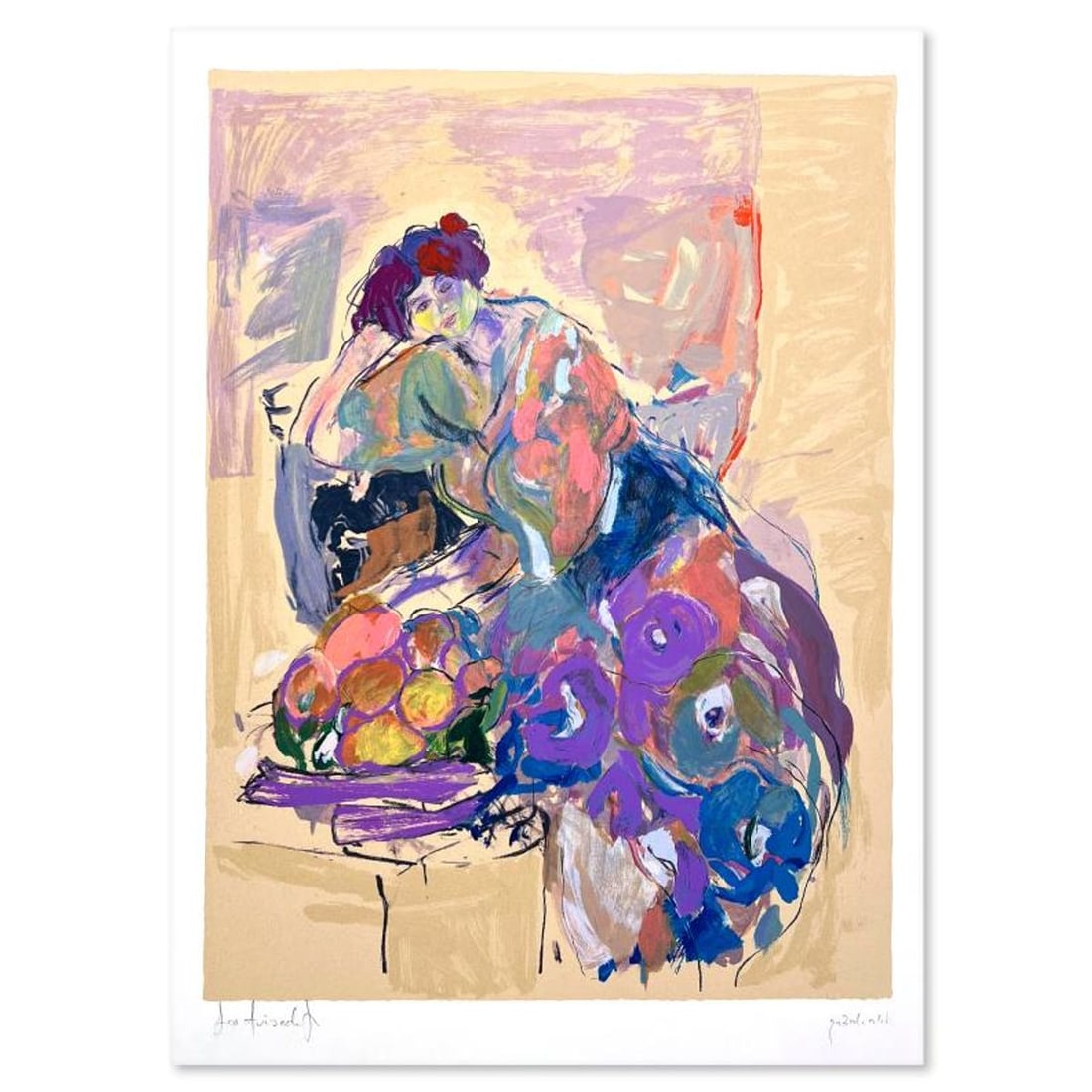 Lea Avizedek, Hand Signed, Numbered Limited Edition with Letter of Authenticity.: This is a limited edition on paper by Lea Avizedek. The piece comes hand signed by the artist, numbered, and with a letter of authenticity. Measures approximately 24.5" x 18". Reference#: 89764.